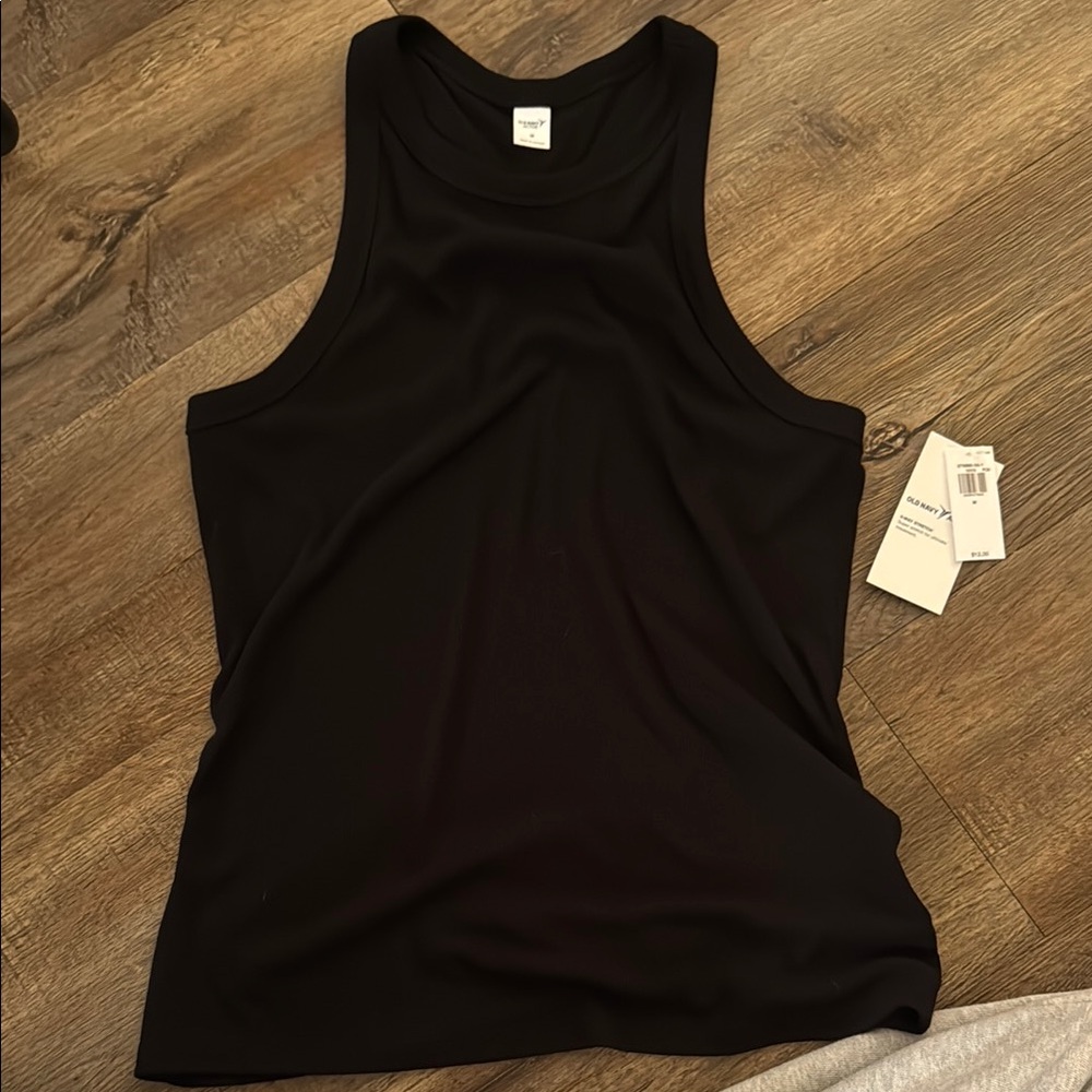 Old Navy Black Tank Top with Rounded Neckline